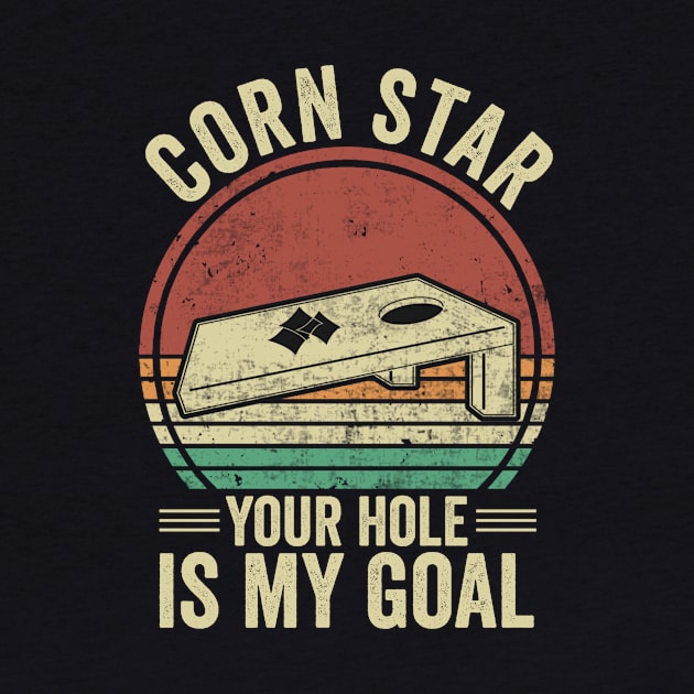 Corn Star Funny Cornhole Player by Visual Vibes